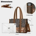 thumbnail image 5 of Teacher Tote Bag,Leopard Print and Footballs Pattern Teacher Utility Tote Bag,Large Work Tote Bags for Women with Multiple Pockets,Top Zipper Closure,13.8x10.6x6.7 Inch, 5 of 5