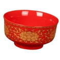 thumbnail image 3 of Soporte para Cuenco de Cerámica Macarena Hecho a Mano Rojo con Loto y Palabra, 3 of 8