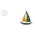 thumbnail image 1 of Acuario de escritorio,Pecera pequeña transparente,pecera,jarrón,mesa,Figura de velero,Escultura de velero de hierro para decoración de oficina y hogar,Estatua de barco de escritorio para, 1 of 8