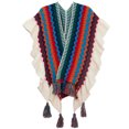thumbnail image 1 of Poncho tipo capa de punto para mujer, cárdigan de punto tipo kimono con flecos para otoño e invierno, manta navideña, bufanda, regalos, 1 of 5