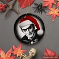 thumbnail image 4 of Vintage Dracula with a Santa Hat Ceramic Ornament, Horror Themed Christmas Decor for Halloween Tree, 4 of 6