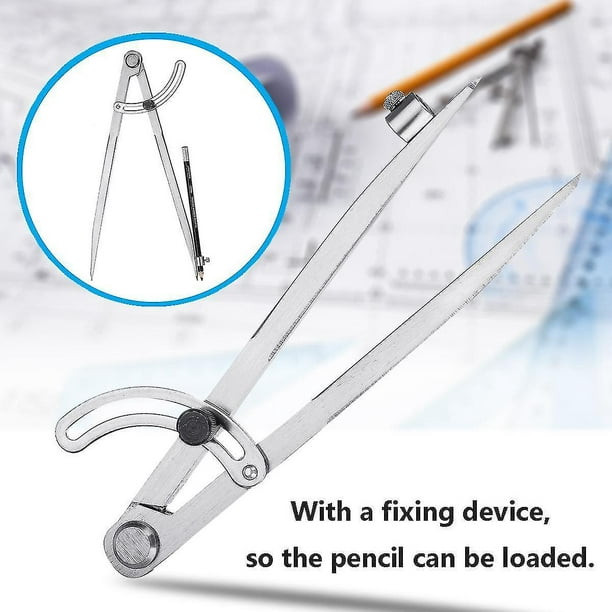 Carbon Steel Wing Divider Pencil Marking Compass Circle Maker Adjustable  Scriber