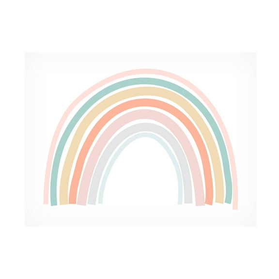Canvas Wall Art - Tom Quartermaine 'Light Pastel Abstract Rainbow' Wall Art for Living Room, Bedroom, or Office Décor by Trademark Fine Art - 19 x 14 Inches