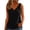 Black, variant on Summer Tank Tops for Women Fashion Spring Summer Solid Color Side Split V-Neck Crop Top