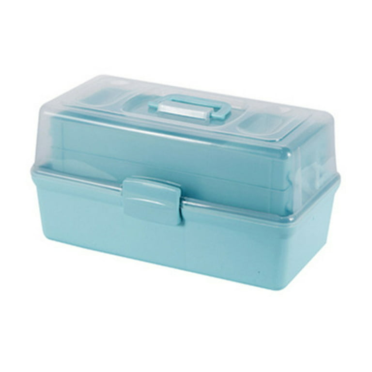Plastic Medical Box Organizer Easy To Store For Home, Living Room Blue M 