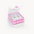 thumbnail image 4 of 925 Sterling Silver Girls Clear Cubic Zirconia Butterfly Dangle Hoop Earrings, 4 of 5