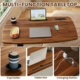 thumbnail image 4 of Overbed Table with Wheels, Adjustable Height Laptop Computer Standing Table, Mobile Bed Table for Home and Hospital Use, USB Port, Tablet Slot and Cup Holder, 4 of 6