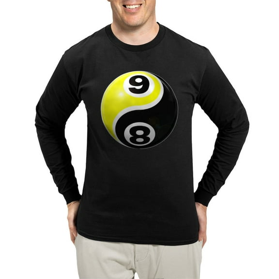 CafePress - 8 Ball 9 Ball Yin Yang Long Sleeve Dark T Shirt - Long Sleeve Dark T-Shirt