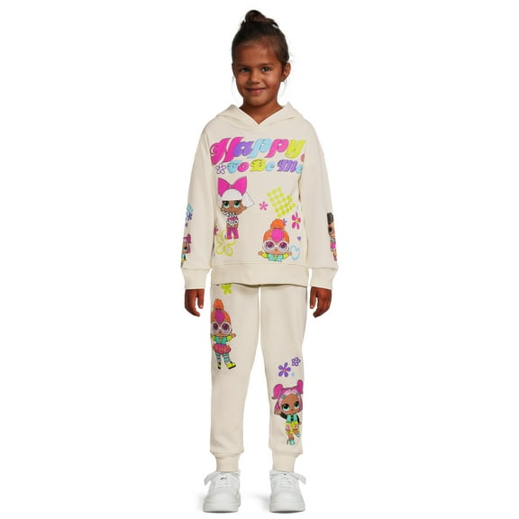 L.O.L. Surprise! Girls Graphic Hoodie and Jogger Outfit Set, 2-Piece, Sizes 4-16