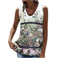 thumbnail image 1 of Birdeem Mode Femme Été Sans Manches Col en V Chandail Imprimé Blouse Décontractée, 1 of 5