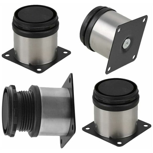 4 Pcs Pieds de Meubles Réglables, Pied de Table en Métal Réglable en Hauteur, Pieds de Meubles de Cuisine, Pieds de Meubles Armoires Étagères Table Acier Inoxydable, (Sans Vis) - 5050 mm