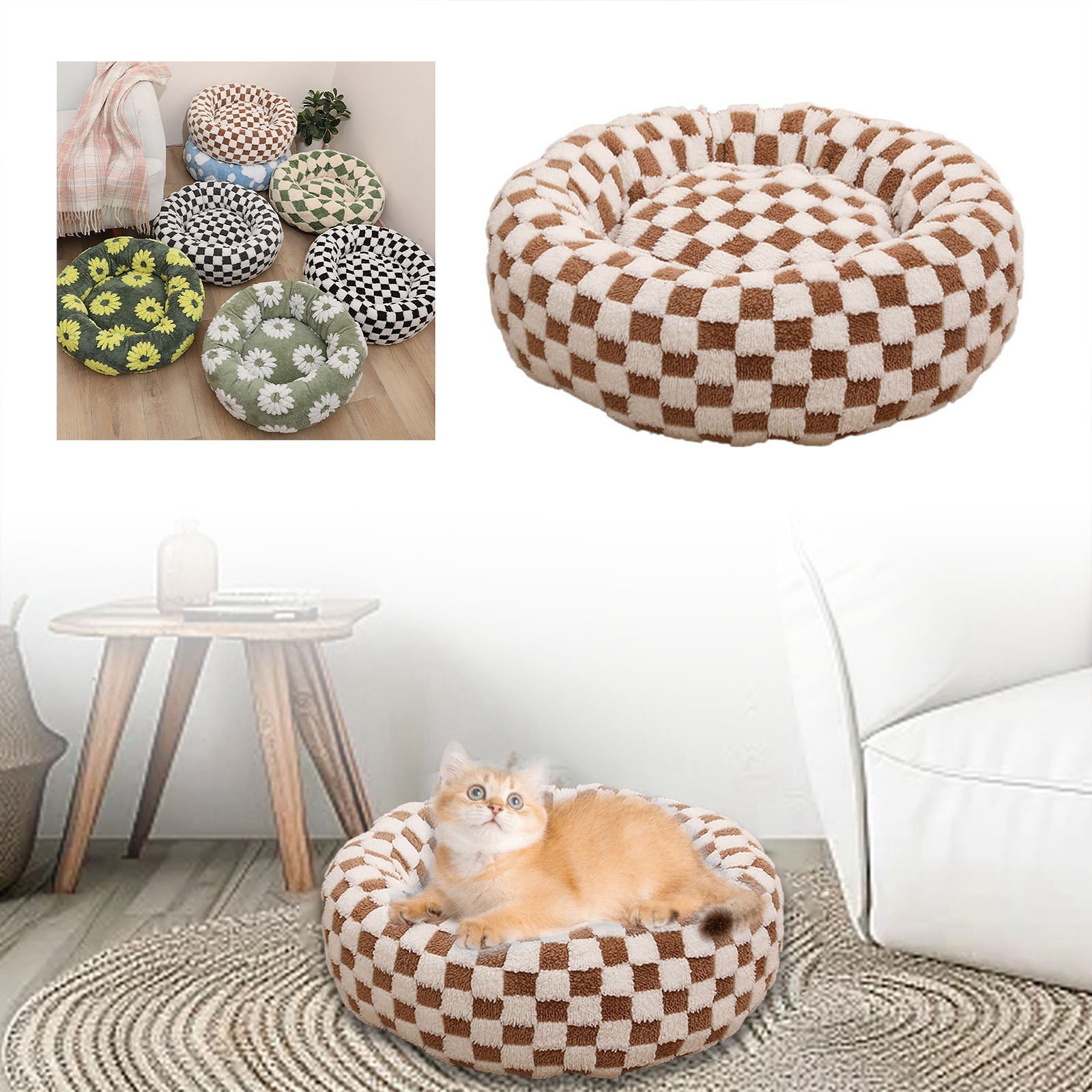 Dog Bed Cat Bed All Season Round Pet Bed for Comfortable Resting and Sleeping Soft Warm Durable Pet Mat Suitable for Home