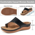 thumbnail image 3 of Ecetana Wedge Sandals for Women Flip Flops with Massage Footbed Casual Dressy Walking Sandals, 3 of 6