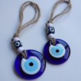 thumbnail image 2 of Turkish Blue Evil Eye Beads Pendant Wall Hanging Decor Garden Home Protection Living Room Car Decorations Lucky Blessing Gift, 2 of 4