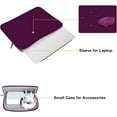 thumbnail image 2 of Mosiso 13.3 inch Laptop Sleeve for MacBook Pro 14 inch M4 M3 M2 M1 Lenovo Dell HP Asus Acer, Protective Neoprene Notebook Bag with Small Case, Magenta Purple, 2 of 5