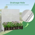 thumbnail image 4 of MAYEERTY 47*16*47"Outdoor White Metal Planter with Rect Louvered Climbing Trellis, Drainage hole & Wheels, 4 of 9