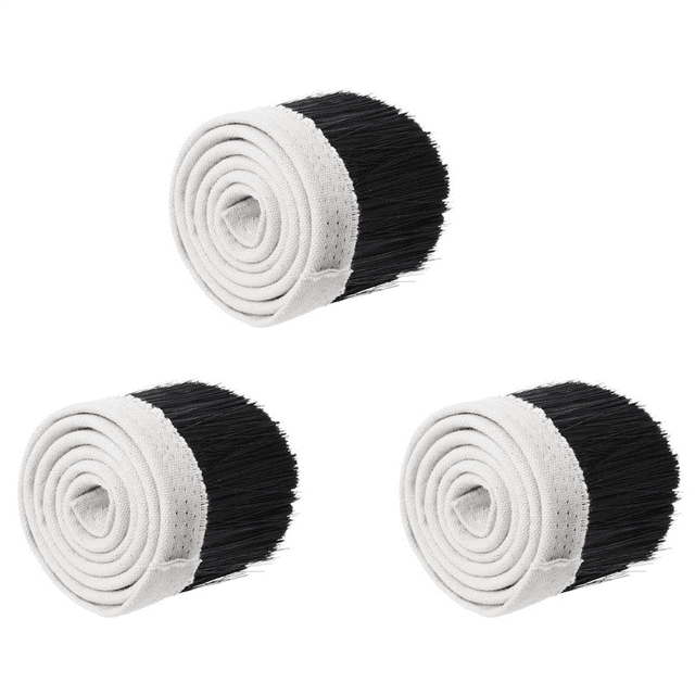 3pcs 1 Meter 70mm Dust Cover Vacuum Cleaner Brush Machine Nylon Tool CNC Router Accessories Engraving Machine Brush,3 x Dust Cover Brush,Black