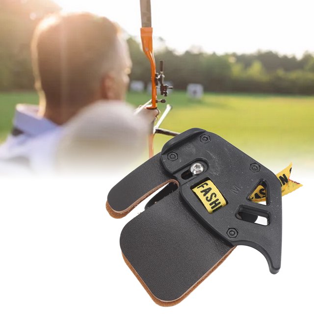 Double PU Leather Archery Finger Tab, Ergonomic Design Finger Guard For Recurve Bow
