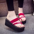 thumbnail image 4 of DPTALR Summer Women Thick Bottom Sandals Non-Slip Flip Flops Sandals Beach Slippers, 4 of 5