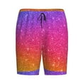 thumbnail image 4 of Fotbe Holiday Shiny Pajama Shorts for Men, Men's Pajama Bottoms, Sleepwear,Short Pajama Pants-X-Large, 4 of 9