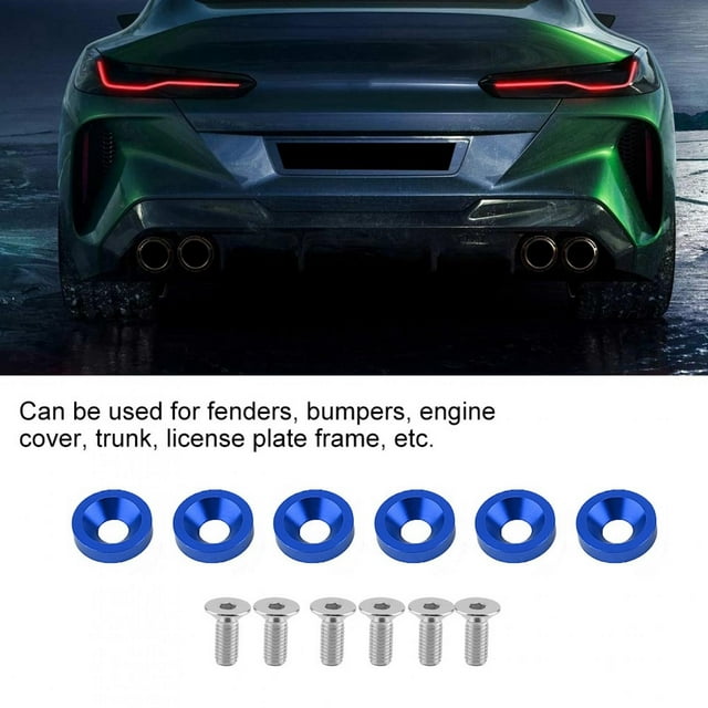 Washer, Engine Bay Dress Up Kit Car Bumper Washer, 6pcs Lightweight And Durable For Car Motorcycle