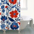 thumbnail image 4 of Pioneer Flower Floral Print Pattern Shower Curtain 84"x72" ,Bathroom Decorative Shower Curtains Set with 12 Hooks,Modern Waterproof Washable Shower Curtain, 4 of 6