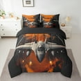 thumbnail image 2 of Manfei Vintage Fighter Bedding Comforter Set 7pcs for Boys, Aircraft Transportation King Bedding Sets, Airplane Plane Bed Sheets, Breathable Home Decor, 2 of 8