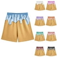 thumbnail image 4 of BloomJoy Big Kid Ice Cream Shorts 2-14T Boy Girl Elastic Waist with Pockets Summer Cool Preppy Ice Cream Baseball Shorts 13-14 Years Green Summer Shorts, 4 of 5