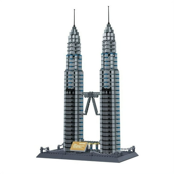 Wange Blocks The Petronas Towers Building Block Set 1160 Pieces