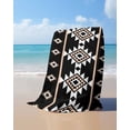 thumbnail image 4 of Black White Boho Beach Towels Oversized Super Absorbent, Modern Western Aztec Abstract Geometric Lightweight Bath Towel Quick Dry Sets For Bathroom/Pool/Rv Camping/Beach Play/Gym Room/Picnic 23"x47", 4 of 8