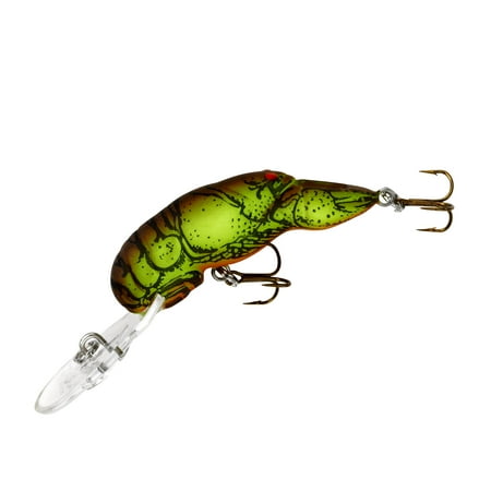 UPC: 0020554015701 | Rebel Deep Teeny Wee Crawfish Crankbait Chartreuse Brown 1 1/2 1/9 oz.