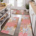 thumbnail image 2 of Pioneer Flower Floral Print Pattern Kitchen Rugs Sets Of 3,Kitchen Runner Rugs Non Skid Washable,Decorative Kitchen Floor Mats for Kitchen,Sink,Laundry,17"x30"+ 17"x47" + 17"x59", 2 of 6