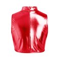 thumbnail image 4 of TiaoBug Shiny Sequin Crop Tops for Girls Hip-hop Dance Vest 70s Disco Party Stage Performance Outfit Red 6, 4 of 7