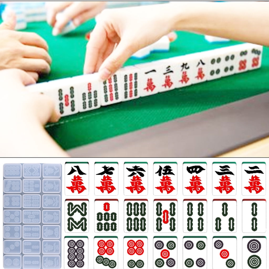 WINDLAND Crystal Epoxy Resin Mold for Creative Mahjong Silicone Mould DIY Crafts Jewelry