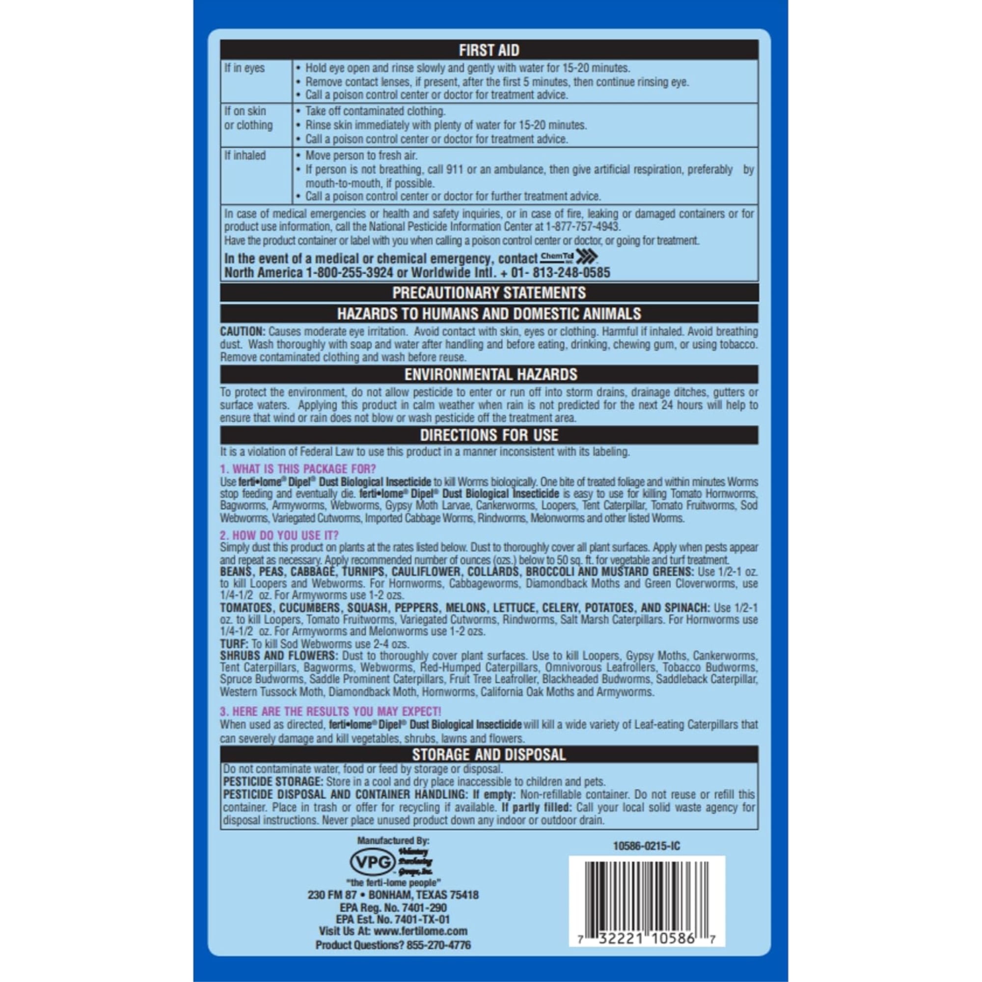 Ferti-lome Dipel Dust Biological Insecticide