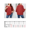 thumbnail image 2 of Blusa de talla grande para mujer Camisas casuales con volantes de media manga MABOTO Camiseta mujer, 2 of 7
