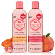 Hask Color Protection & Moisturizing Daily Shampoo & Deep Conditioner with Rose Oil & Peach, Full Size Set, 2 Piece