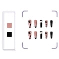 thumbnail image 2 of Presione sobre las uñas francesas GlossyFake Nails Design Pink Faux Glitter Floral Fake Nails Cobertura completa Bow Ballerina Nail Stickers para mujeres y niñas 24 piezas Zhivalor HMYH806, 2 of 2