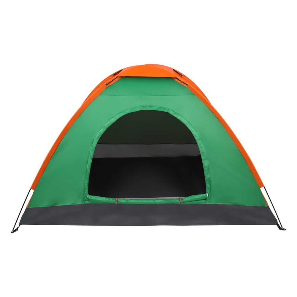 Kadyn Camping Cot Tent, Foldable Elevated Tent Set,2-Person Waterproof Camping Dome Tent for Outdoor Hiking Survival Orange & Green