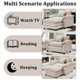 thumbnail image 6 of Gexpusm Accent chair Ottoman Set, Oversized 40" Single sofa with Chaise for Convertible Chenille Sofa Set Living Room,Comfy Deep Seat Reading Sofa for Bedroom Apartment Small Space,Khaki, 6 of 8