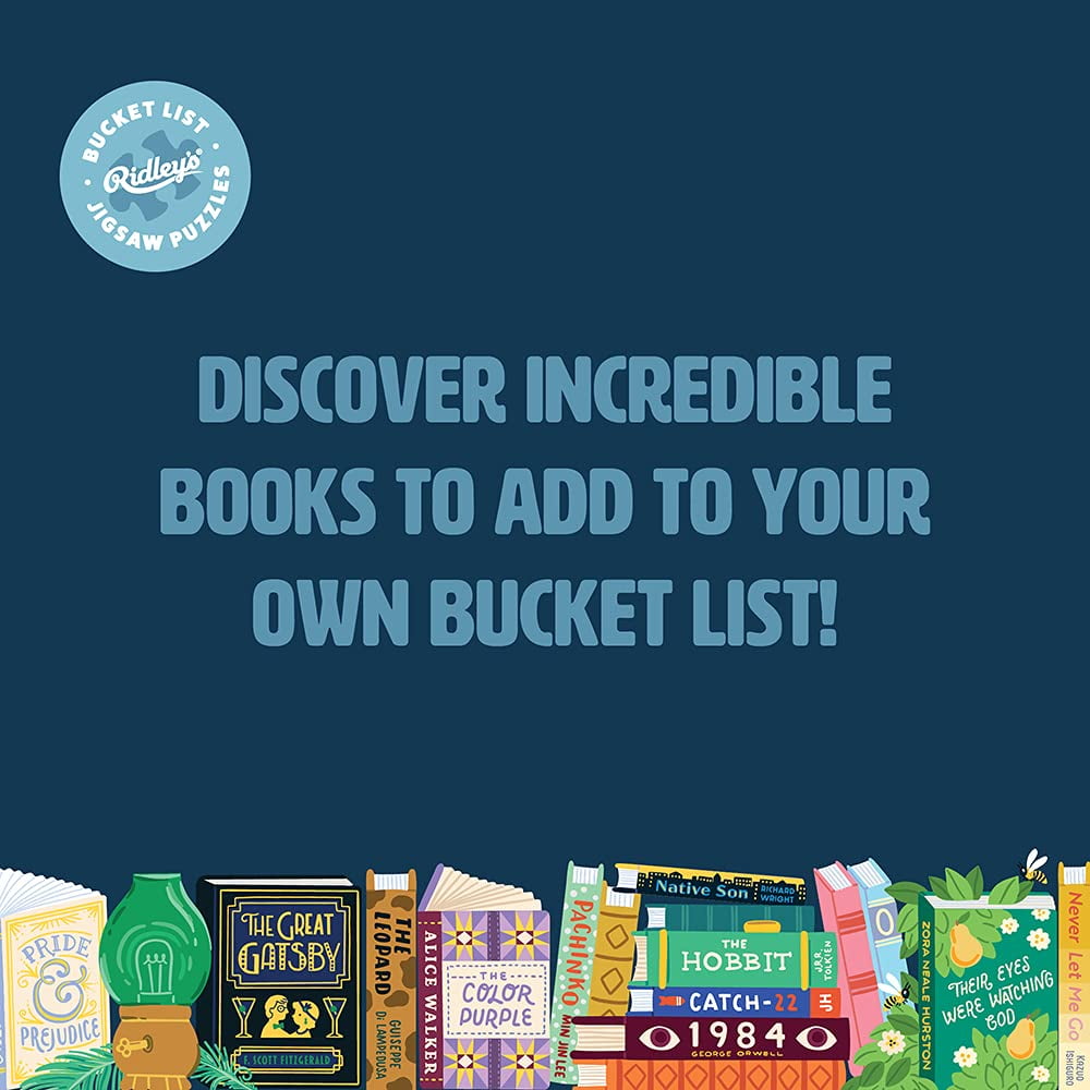 Ridley's 50 Must-Read Books of the World Bucket List Jigsaw Puzzles, 1000 Piece