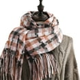 thumbnail image 1 of Ladies autumn winter scarf classic flow Sugezi scarf warm checkered scarf, 1 of 5