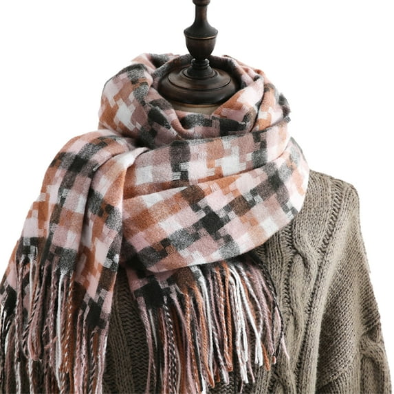 Ladies autumn winter scarf classic flow Sugezi scarf warm checkered scarf