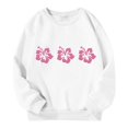 thumbnail image 4 of MEZZALL Chandail en Molleton Graphique pour Enfants Fille Col Rond Manches Longues Imprimé Floral, Blanc, 9-10 Ans, 4 of 4