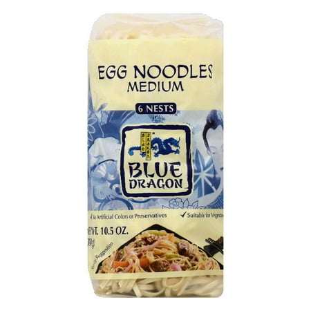 Dragon Noodle - Blue Dragon Medium Egg Noodles, 6 ea (Pack of 8)