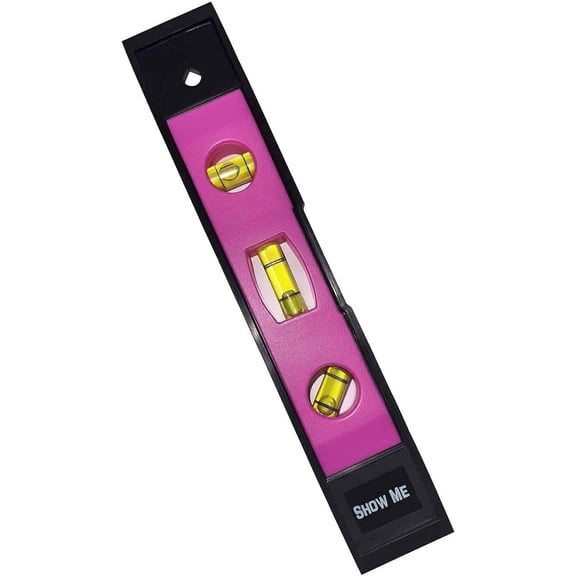 9” Magnetic Torpedo Pink Level – High-Visibility Pink Finish, 3 Bubble Vials for Horizontal, Vertical & 45° Angles – Precision Leveling Tool
