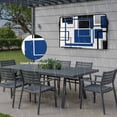 thumbnail image 6 of Outdoor TV Cover 68x42x4.5in, Abstract Geometric Navy Blue Color Block Weatherproof TV Screen Protector with Zipper, Gray Stripe Modern Art Outside Television Cover Fits Up to 70-75", 6 of 9