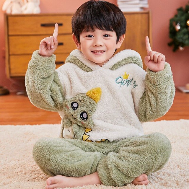 Disney Mickey Mouse Minnie niñas pijamas invierno Coral polar engrosamiento ropa de franela para niños ropa de casa para niños Setheight 130-140cm zhangyuxiang CONDUJO