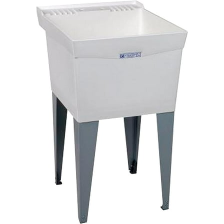 EZ-FLO El Mustee 19F Utilatub 18-Gallon Floor-Mount Laundry/Utility Tub, 34 X 20 X 24 In, White