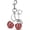Silver/Burgundy Red, variant on Cherry Keychain Bag Charms for Women, Cherry Purse Charm Cute Handbags Accessories